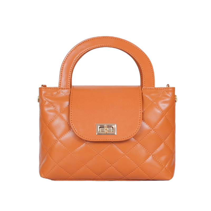 Hanzle flap quilted  with top handle Handbag for Women's