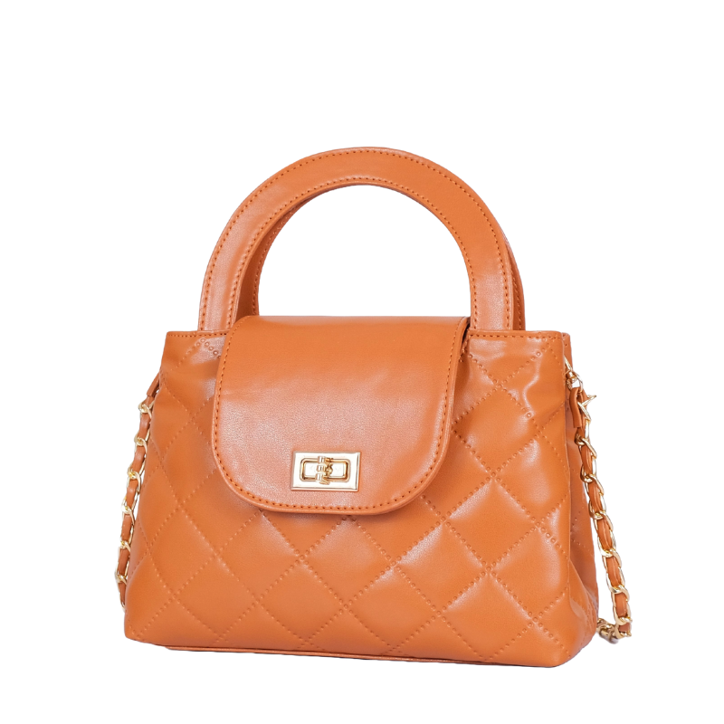 Hanzle flap quilted  with top handle Handbag for Women's